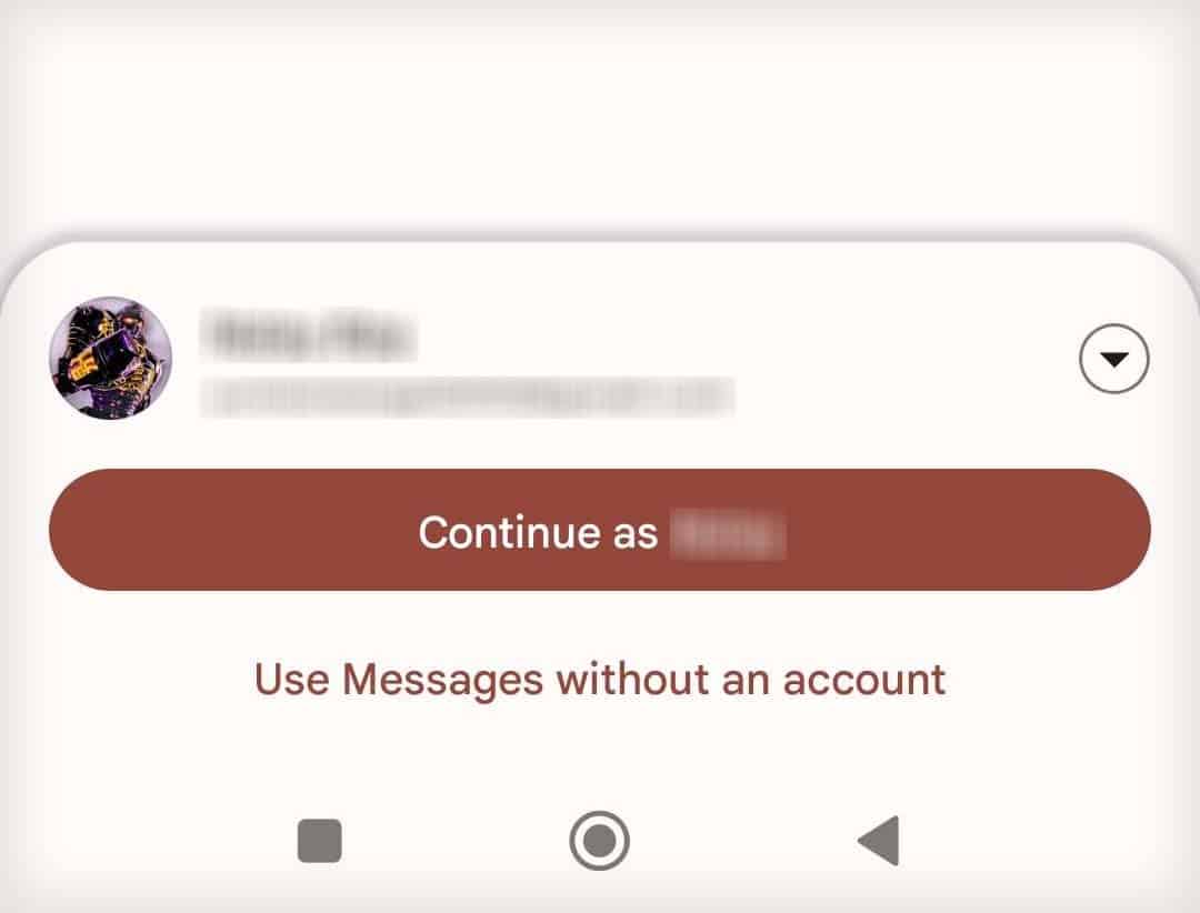 choose google messages google account