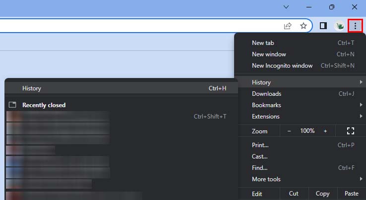 chrome history