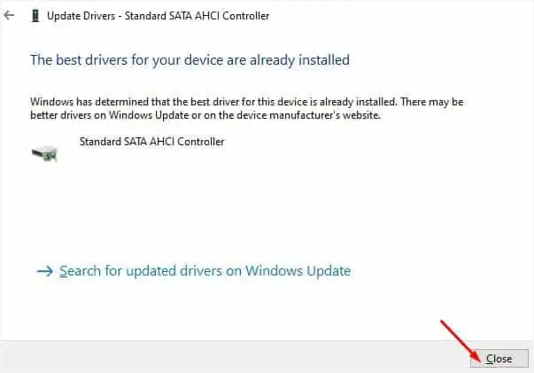 How to Fix Inaccessible Boot Device? 18 Possible Ways 59 close-the-sata-ahci-controller-update-driver-dialogue-box
