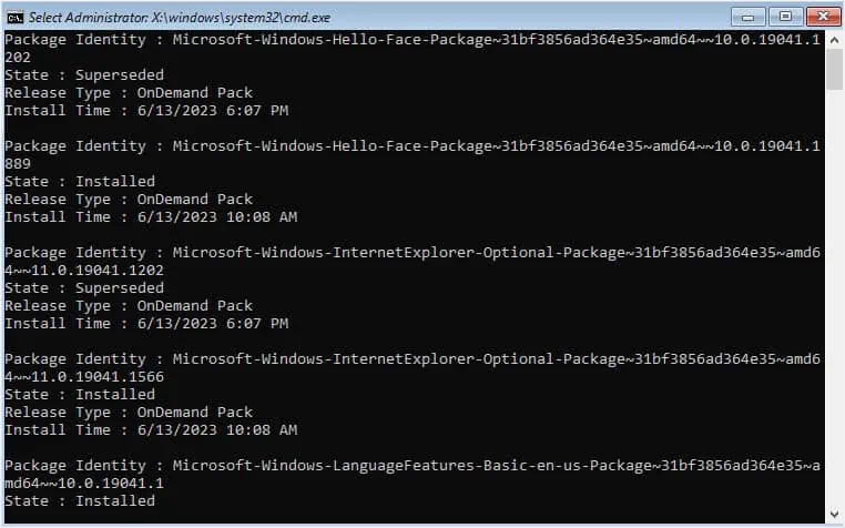 How to Fix Inaccessible Boot Device? 18 Possible Ways 34 command-to-get-windows-packages