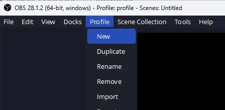 Why is My OBS Recording Choppy? 7 Ways to Fix It 14 create-new-profile-obs-recording-choppy