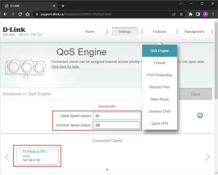 How to Prioritize Devices on Wi-Fi 10 d-link-features-qos-engine-uplink-and-downlonk-speed-computer-select