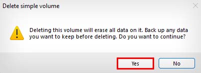 delete simple volume