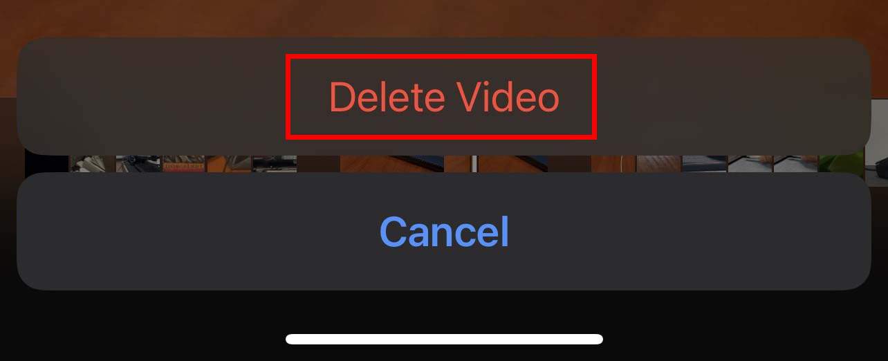 delete videos iphone