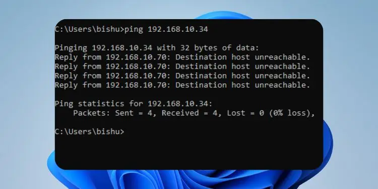 How to Fix “Destination Host Unreachable Ping” Error