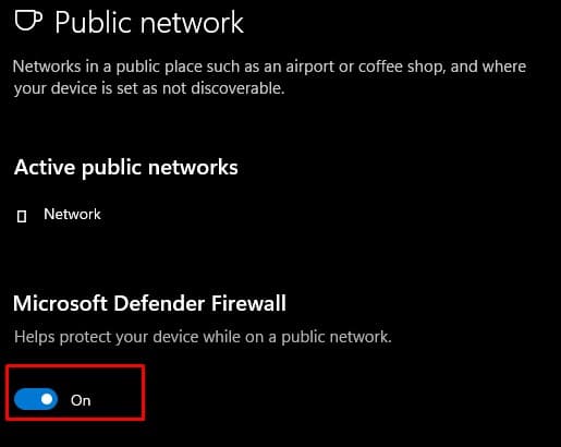 disable firewall using windows settingsdisable firewall using windows settings