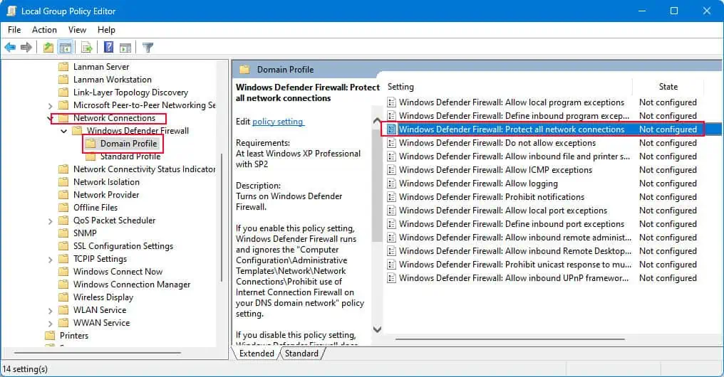 How to Disable Firewall on Windows? 5 Best Ways 18 disable-windows-defender-firewall-gpedit