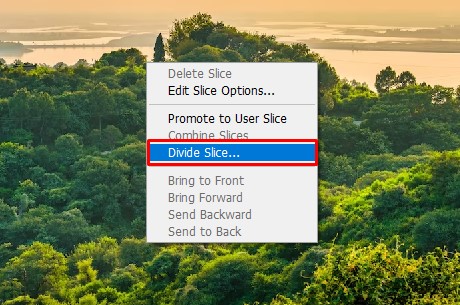 divide slice option