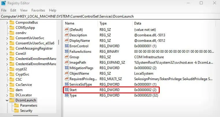 Print Spooler Error—Here're 4 Ways to Fix It 14 double-click-start-entry-for-dcomlaunch