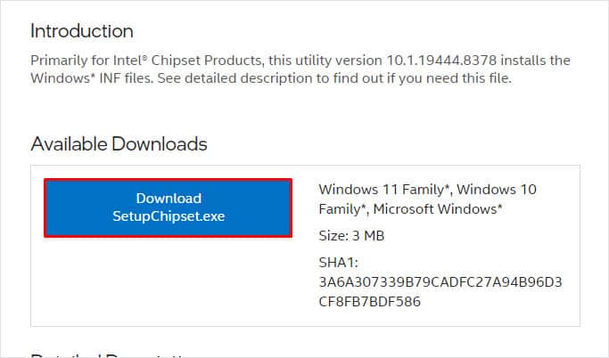 download chipset driver intel cpu