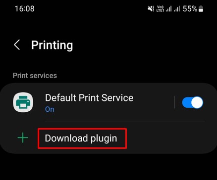 download plugin option