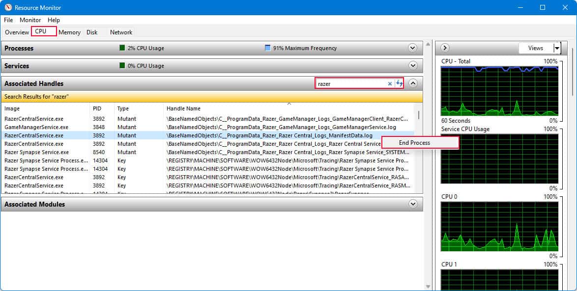 end process that is using the file