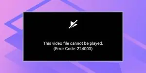 Fix: This Video Can’t Be Played (Error Code 224003)