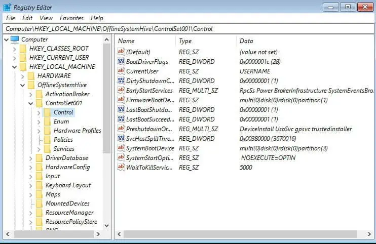 How to Fix Inaccessible Boot Device? 18 Possible Ways 53 expand-control-in-controlset001