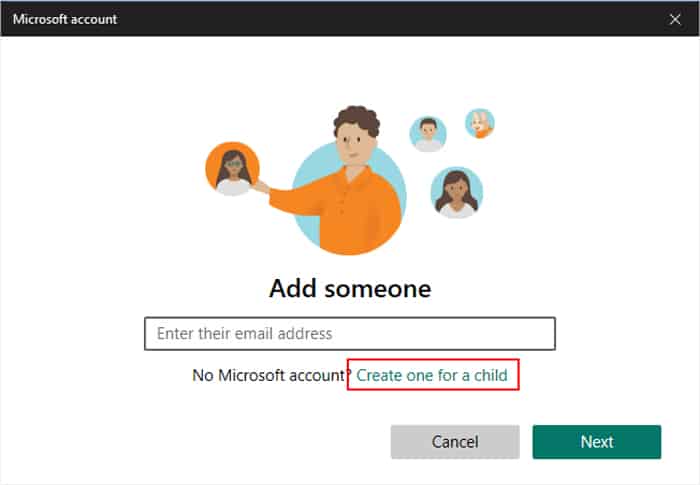 family-microsoft-account-create-one-for-a-child