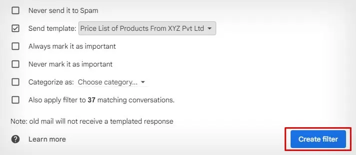How to Automate Email Responses in Gmail 21 final-create-filter-option