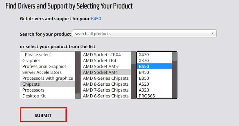 find chipset driver amd