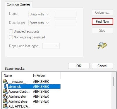 find-now-select-user-name