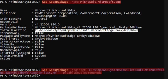 get-appxpackage-name-edge-install-location-add-appxpackage-register-paaxmanifest-disabledevelopmentmode