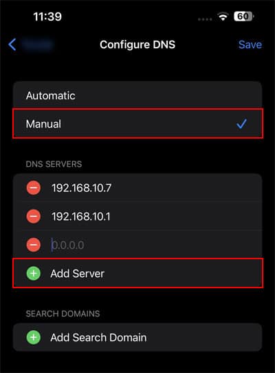 iphone-configure-dns-manual-add-server