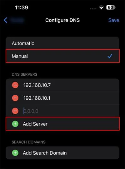 How to Change Your DNS Server (Complete Guide) 15 iphone-configure-dns-manual-add-server