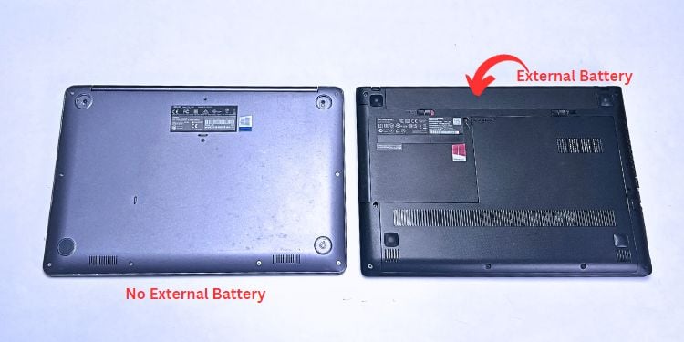laptop with internal vs external battery