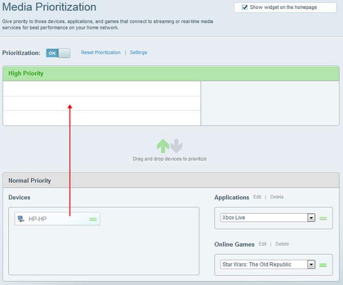 linksys-media-prioritization-drag-and-drop