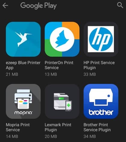 list of printer plugins