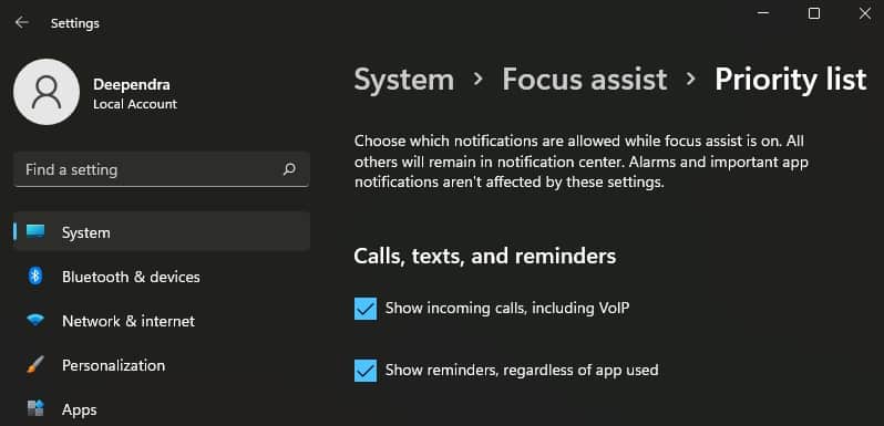 make changes to the priority 21h2