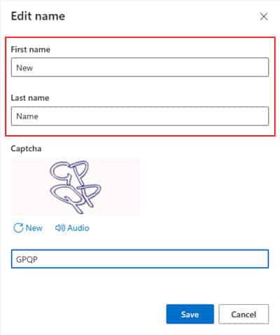 microsoft-account-edit-name-first-last-name-captcha-save