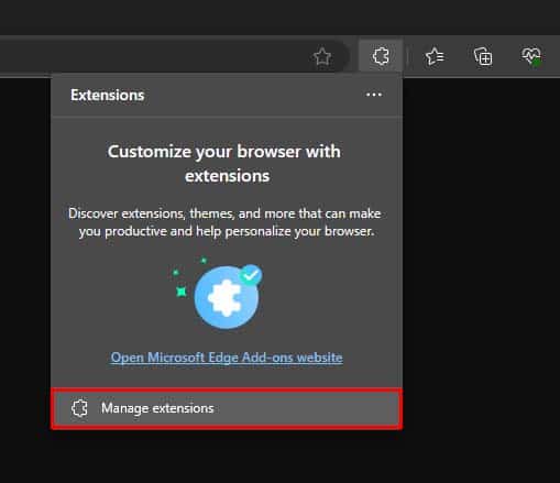 microsoft edge manage extensions