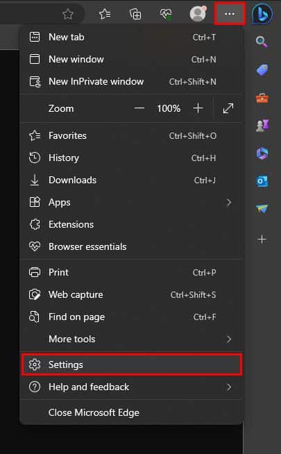 microsoft edge settings