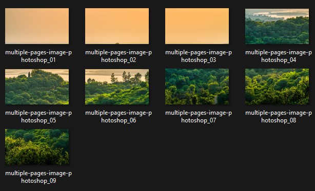 multiple images generated by photoshop
