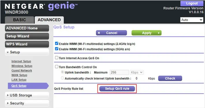 netgear-setup-qos-rule
