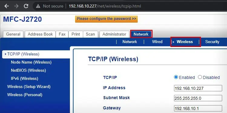 3 Ways to Assign a Static IP Address to a Printer 14 network-wireless-settings-in-brother-printer-EWS