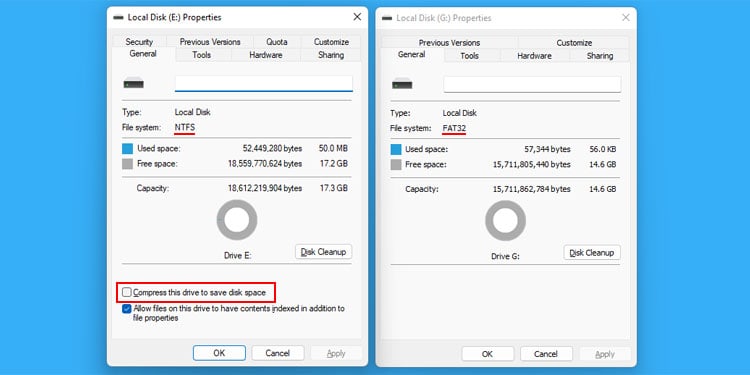 FAT32 Vs NTFS—What’s the Difference? 3 ntfs-vs-fat32-compression