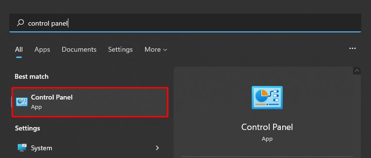 open control panel on windows pc