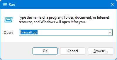 open firewall setting disable windows firewall