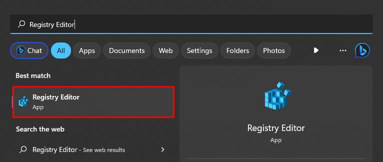 open regedit on pc