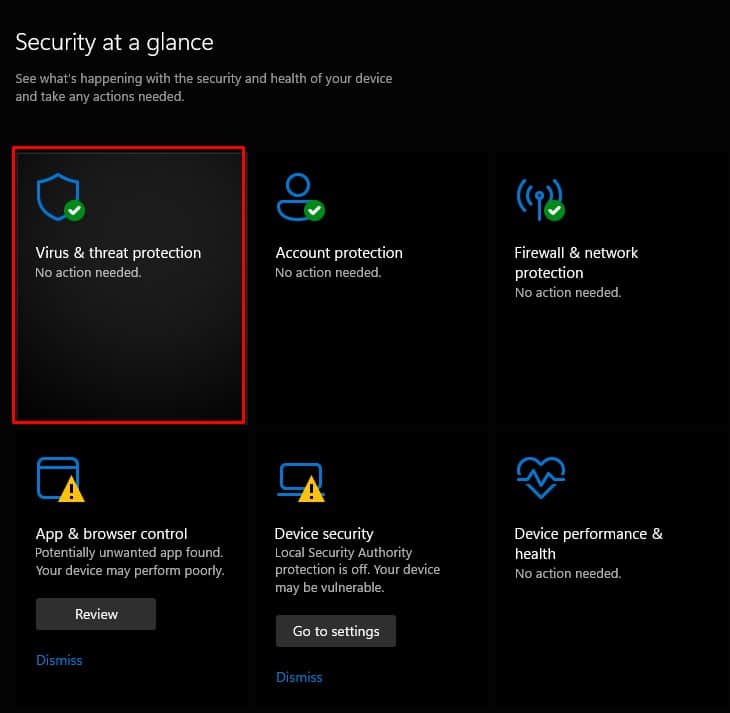 open virus and threat protection file in use by another process