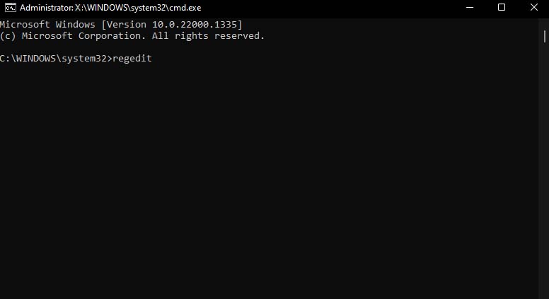 regedit in command prompt