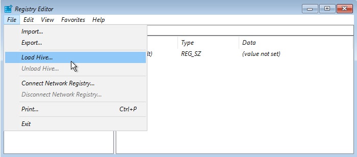 registry-editor-hklm-load-hive-advanced-startup
