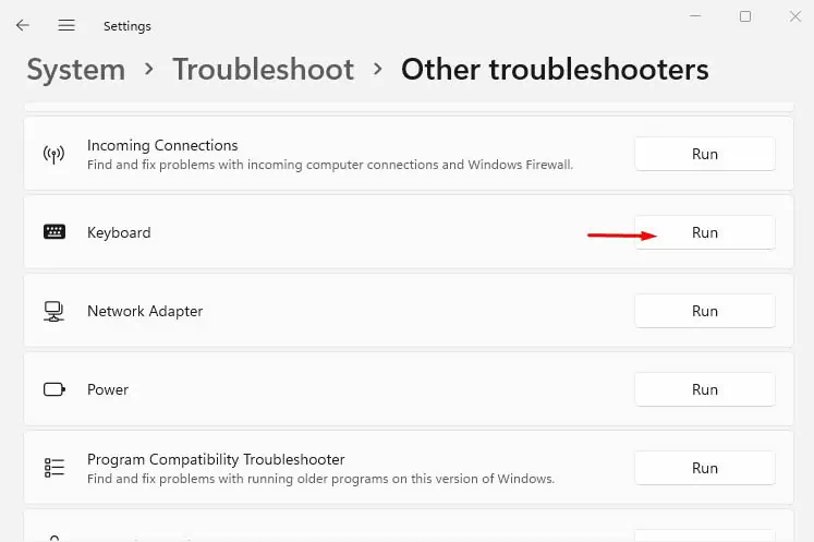 ASUS Keyboard Light When Not Working? Try These 10 Fixes 15 run-keyboard-troubleshooter