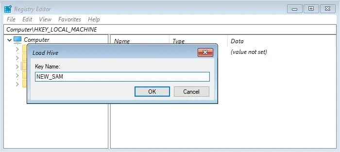 How to Reset Administrator Password in Windows 18 save-hive-as-new-sam