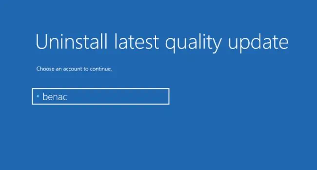 How to Fix Inaccessible Boot Device? 18 Possible Ways 71 select-account-for-latest-quality-update