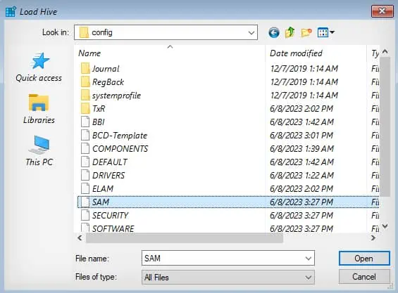 4 Ways to Fix Password is Incorrect in Windows 24 select-the-SAM-file-1