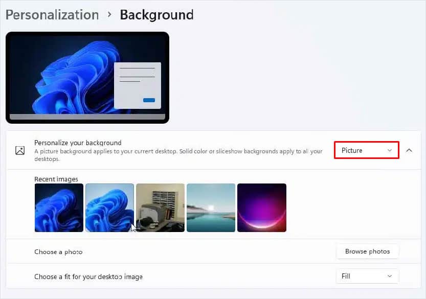 set one background picture video stuttering