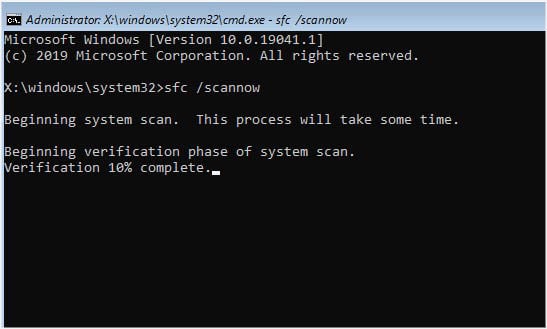 sfc scannow in windows re