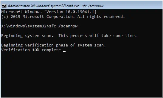 How to Fix Inaccessible Boot Device? 18 Possible Ways 63 sfc-scannow-in-windows-re
