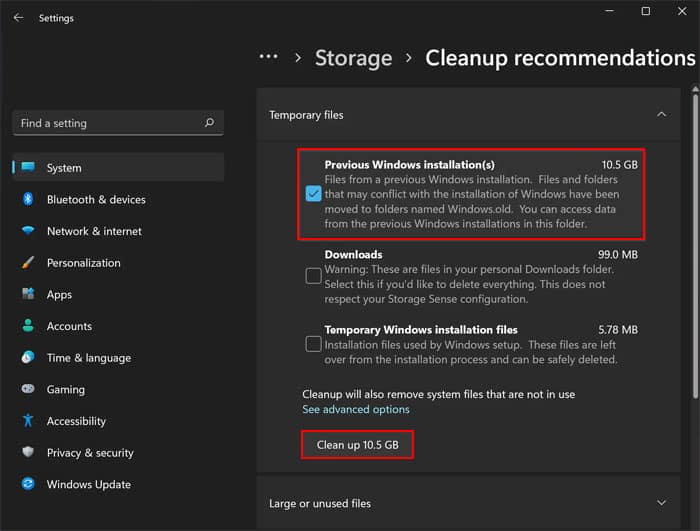 storage-cleanup-recommendations-previous-windows-installation-clean-up